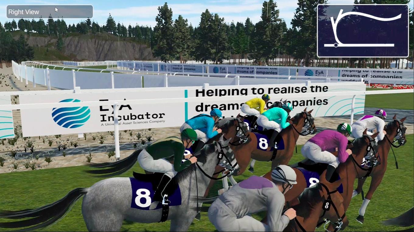 Screenshot from live horse racing game